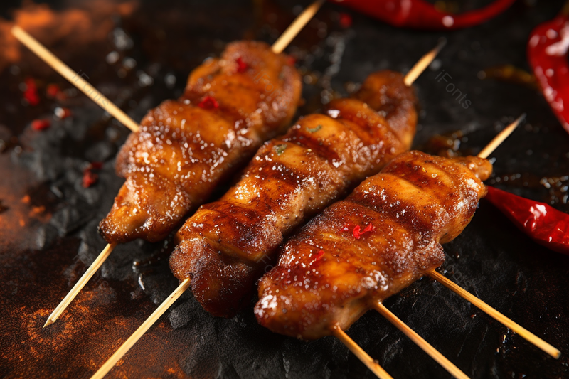 特色美食撸串碳烧烤烤鸡翅,高清,摄影图,摄影图片,图片大全,摄影图免费下载